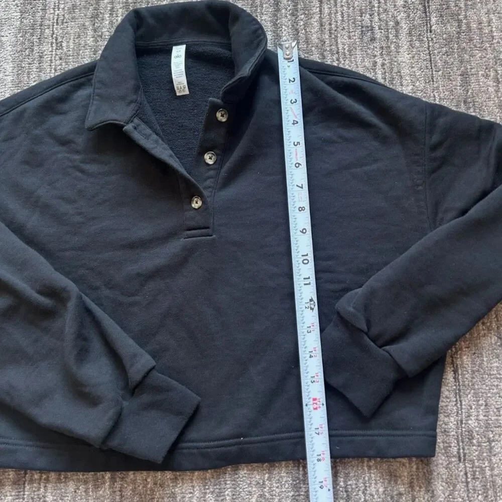 Alo Yoga Polo Henley Pullover Sweatshirt XS